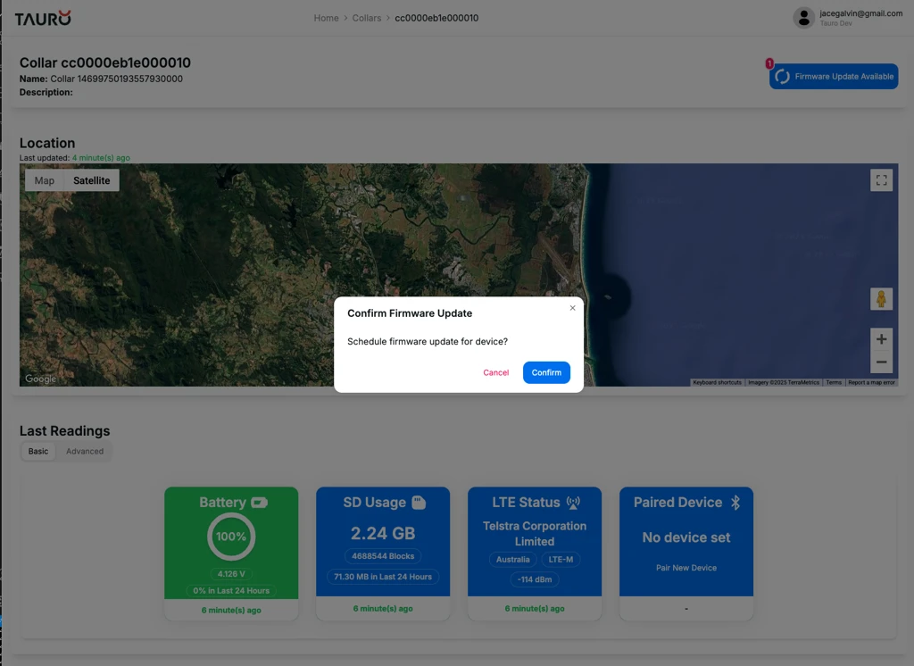 Firmware Confirmation Dialog