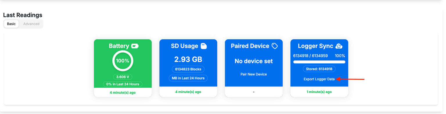Export Logger Button